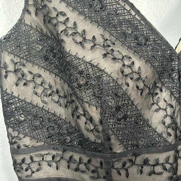 Vintage Ann Taylor Silk Shift Black Mini Dress size 0 petite - Picture 4 of 10